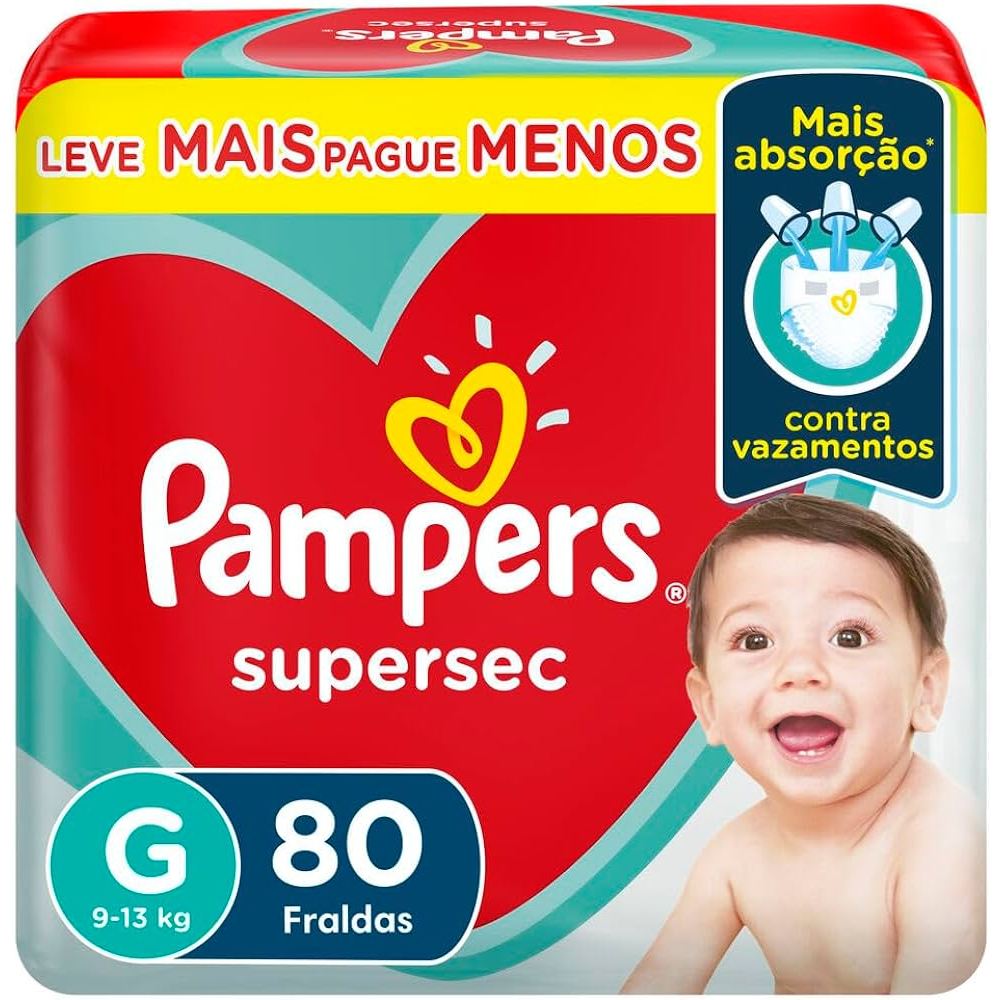 FRALDA PAMPERS PANTS TOP AJUSTE TOTAL G 72UN - FRALDA PAMPERS