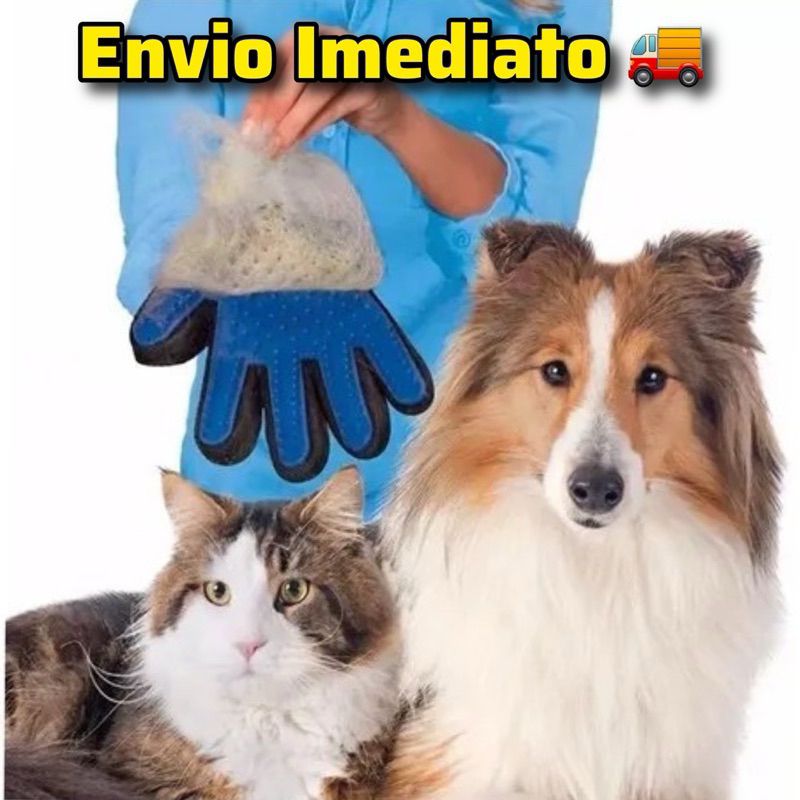 Luva Tira Pelos Nano Magnética Escova Pets Cães & Gatos para casa