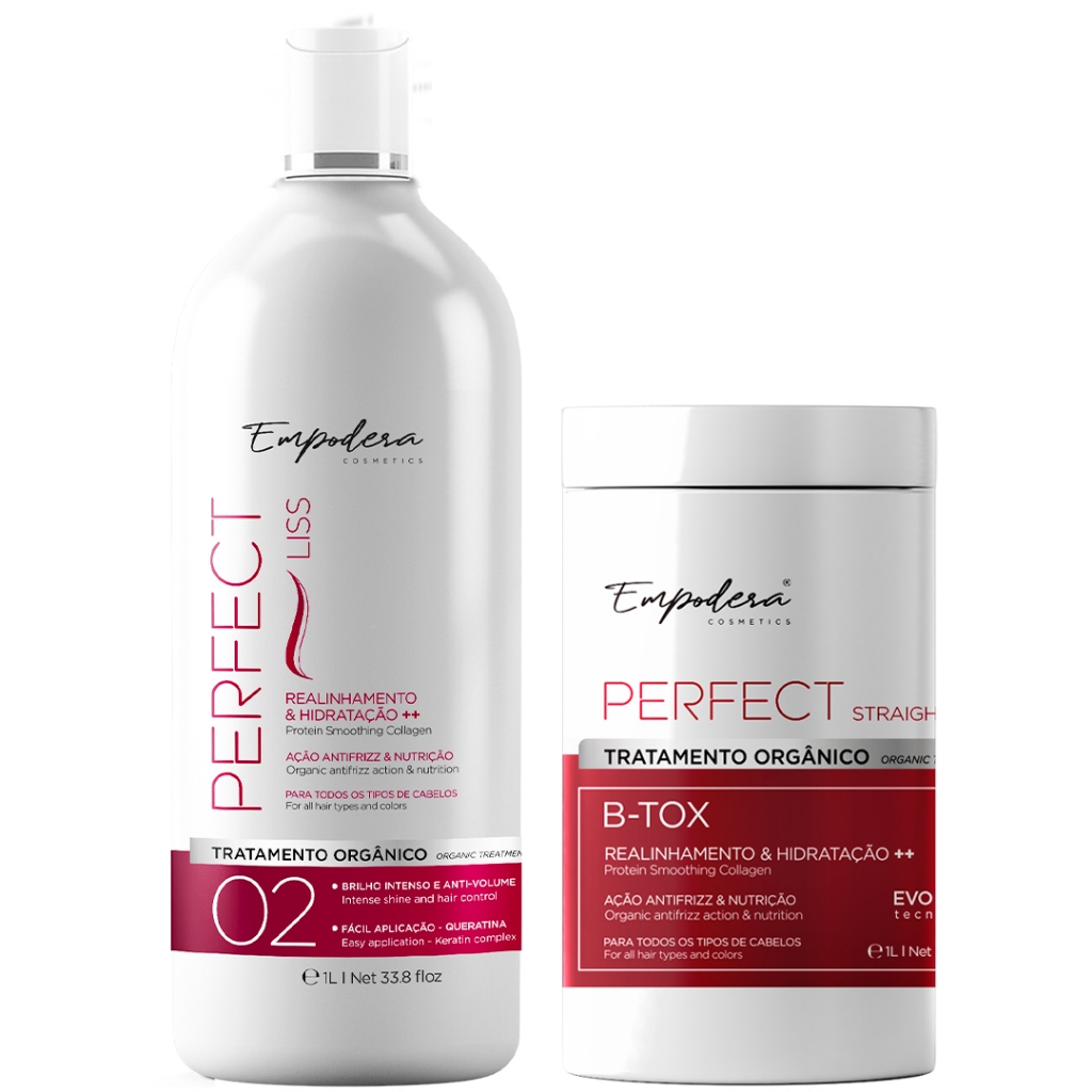 Escova Progressiva Orgânica 1L + Botox Capilar Empodera - Tratamento ...