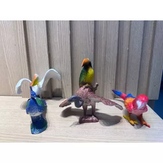 Kit Brinquedo Animais da Floresta de Borracha Animais Selvagem Safari 4 Peças