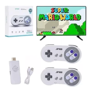 Video Game Retrô SF900 Super Nintendo 2400 jogos + 2 controles s/ fio