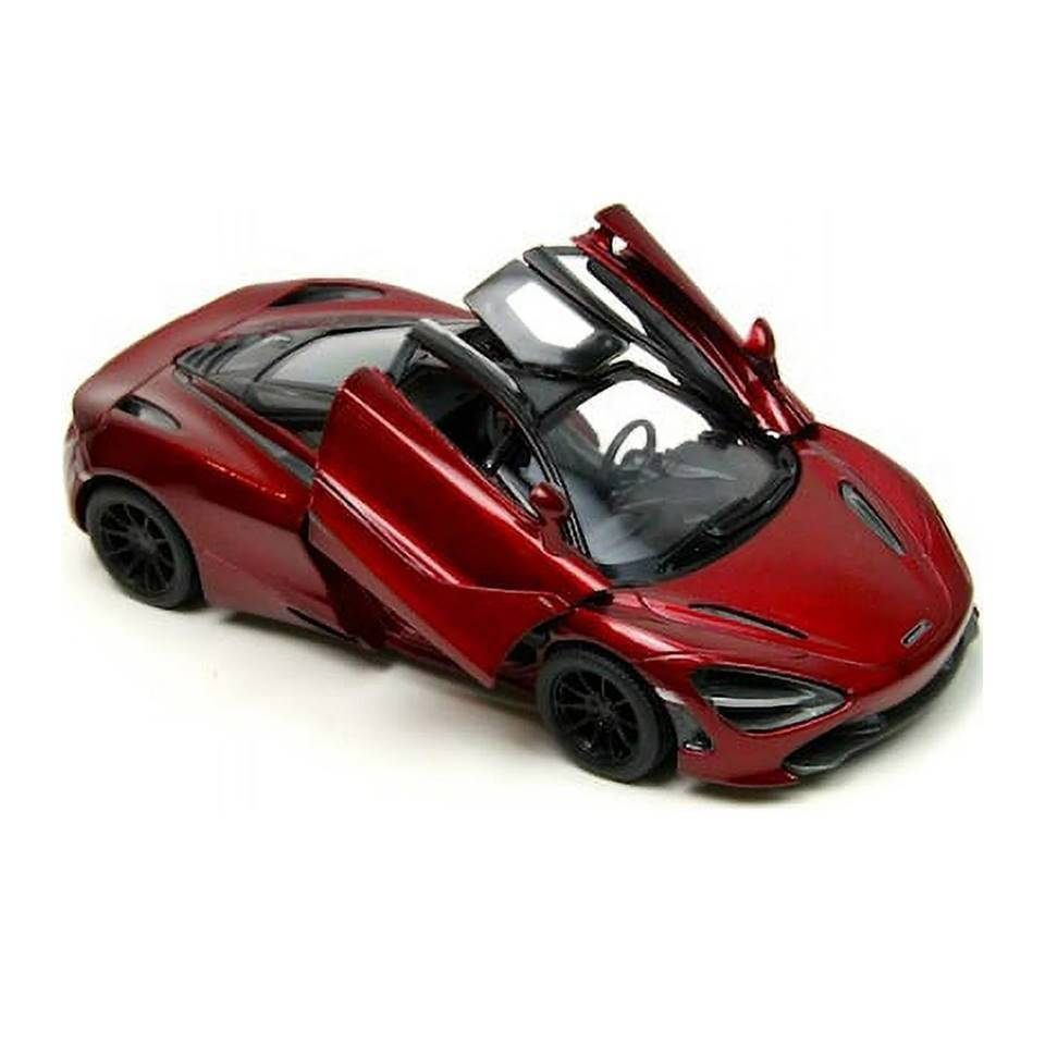 Miniatura McLaren 720S Kinsmart 1/36 Metal e Fricção Vermelha