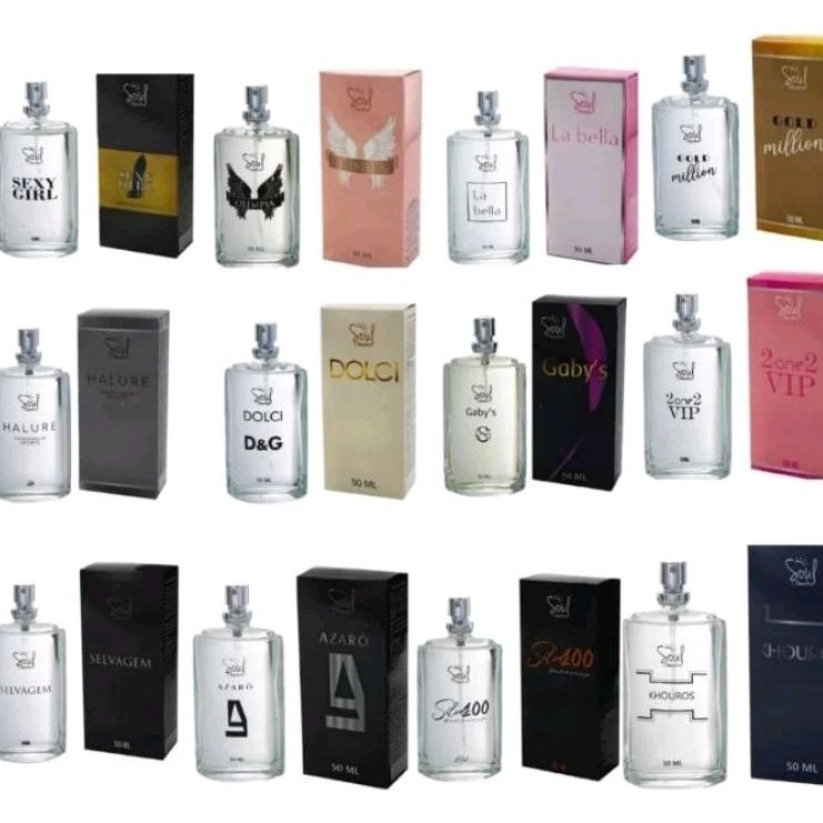 kit 8 Perfumes Feminino Masculino Deo Colônia Fragrância - Soul Cosméticos