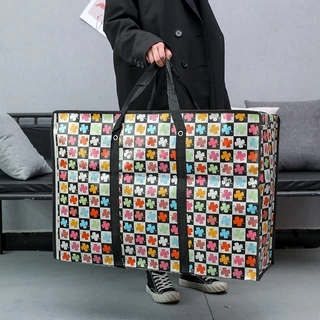 Sacola de Ráfia Sacoleira Para Viagem Feira com Ziper Resistente