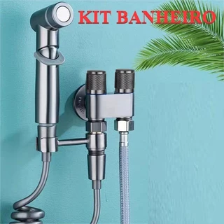 KIT BANHEIRO Ducha Higiênica Duas Saídas De 1/2 Mm Com Registro
