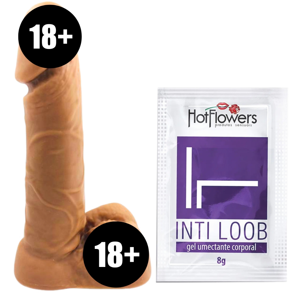 Kit com Pênis Realístico de Borracha 14,5 X4,6CM Consolo de borracha com  Escroto de borracha Pau de borracha -kit Sex shop | Shopee Brasil