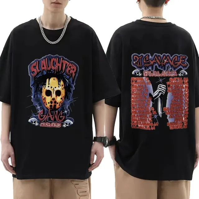 Camiseta Unissex 21 Savage T-shirt Simples Confortável Street