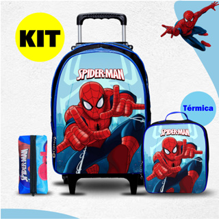 Lancheira Escolar Infantil Menino Spider Man - lojasbesni