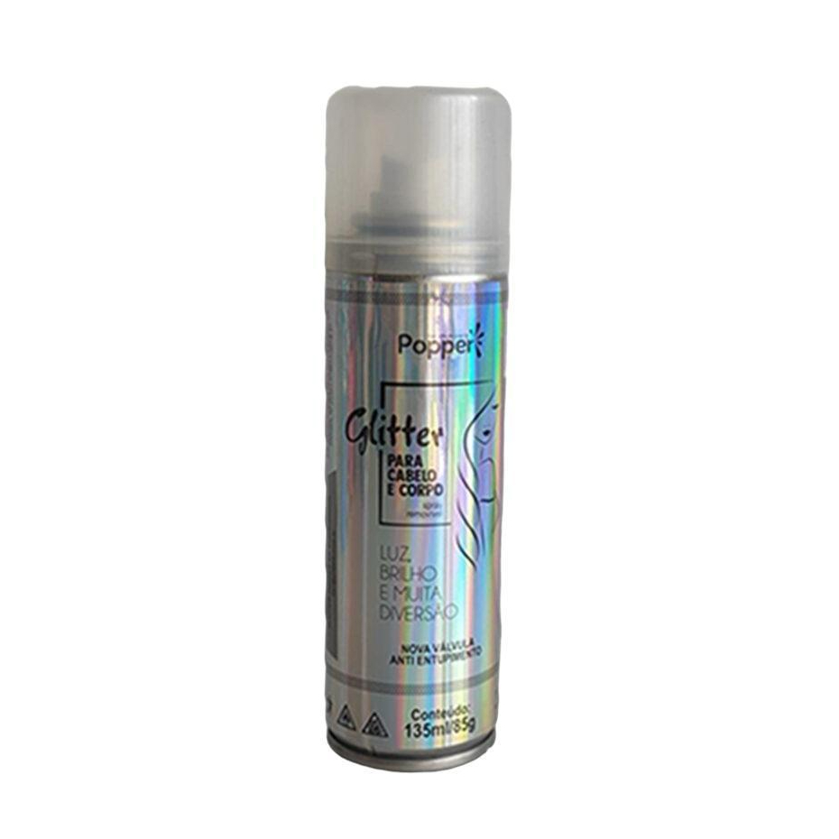 Spray Glitter Popper holografico para Cabelo e Corpo 135ml Shopee