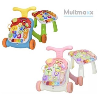 Andador Didático E Mesinha 2 Em 1 Centro Atividades Bebê Multmaxx Brinquedo e Luzes LED 2 Cores