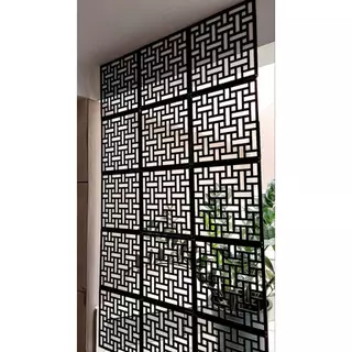 15 módulo Painel Divisórias cobogó mdf vazado Preto 30x30