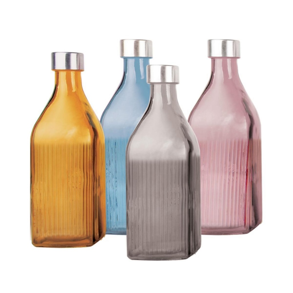 Garrafa De Vidro Scotch 1 Litro Color Filete Unidade