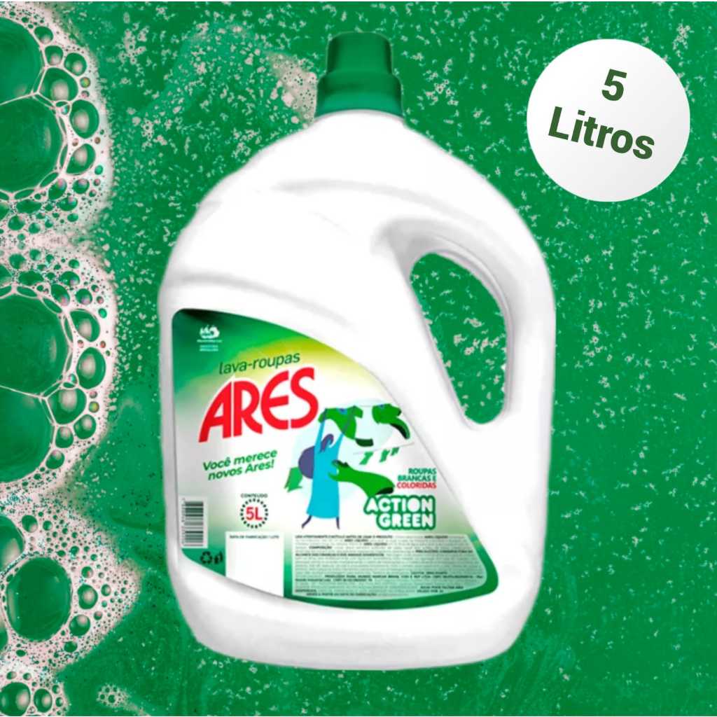 Lava Roupas Sabão Liquido Action Green ARES | Shopee Brasil