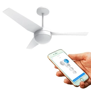 Ventilador de Teto Aliseu Jet com Controle via App Bluetooth, Controle Remoto e Controle de Parede