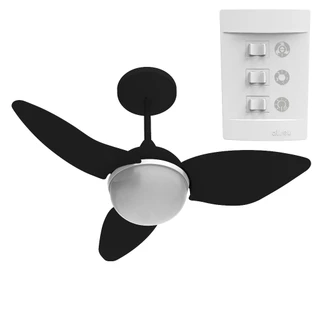 VENTILADOR TETO ALISEU SMART PRETO CONTROLE PAREDE