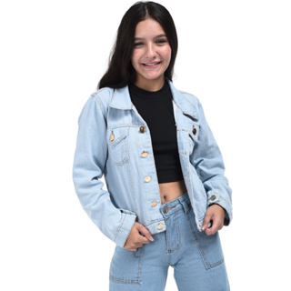 Jaqueta jeans best sale feminina leader