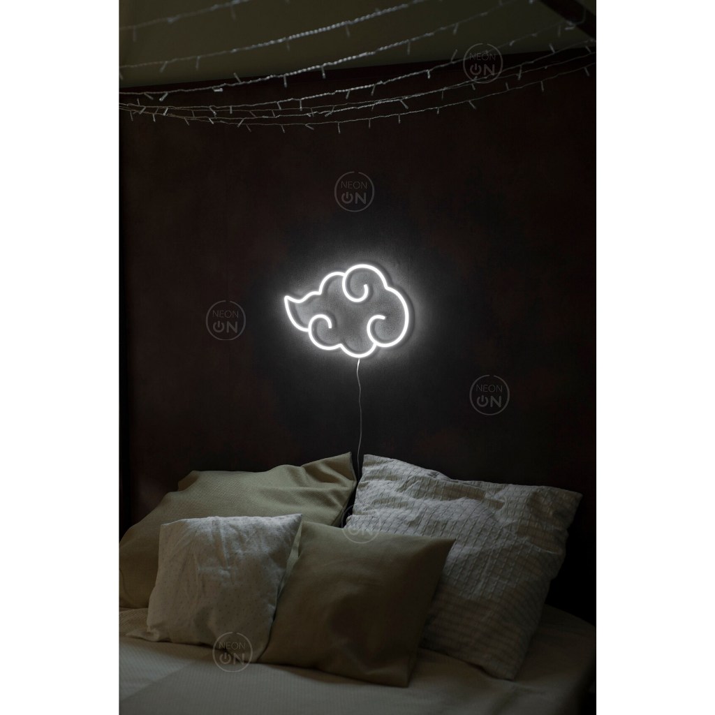 Akatsuki nuvem naruto Luminária Luminoso Led Neon quarto sala de parede ...