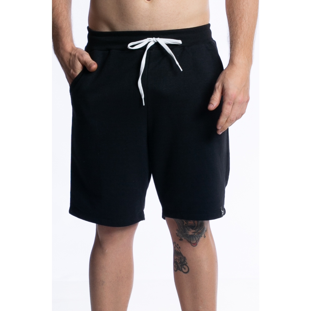 Bermuda Shorts Moletom Masculino Casual Academia com Cordão