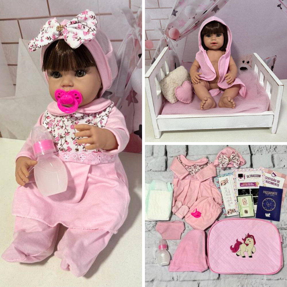 Bebê Reborn Menina Boneca Realista Barata Bolsa E Acessórios | Shopee ...