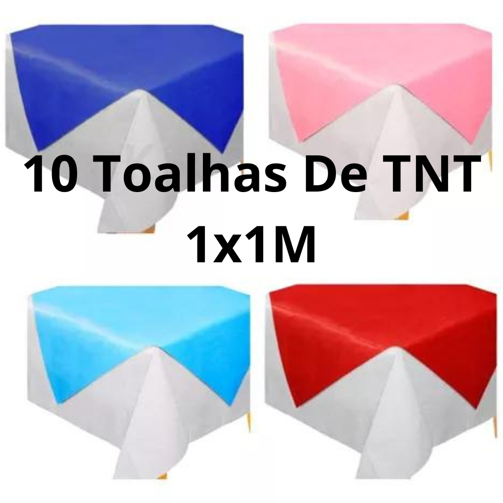 Kit 10 Toalhas de TNT 1x1 M Para Mesa Decoração Buffet Festa Casamento ...