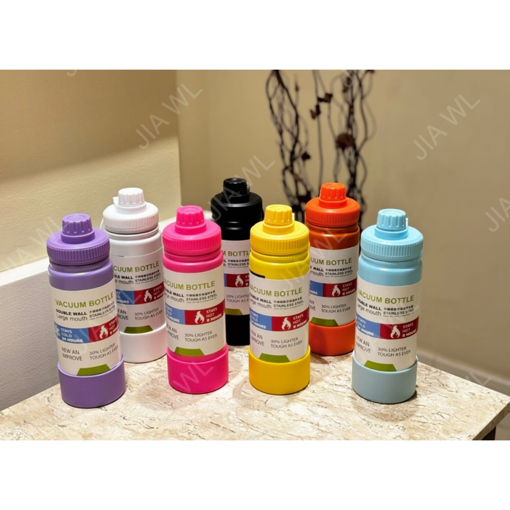 Garrafa esportiva térmica de aço inoxidável 600/800/1000ml •Novo copo exclusivo•