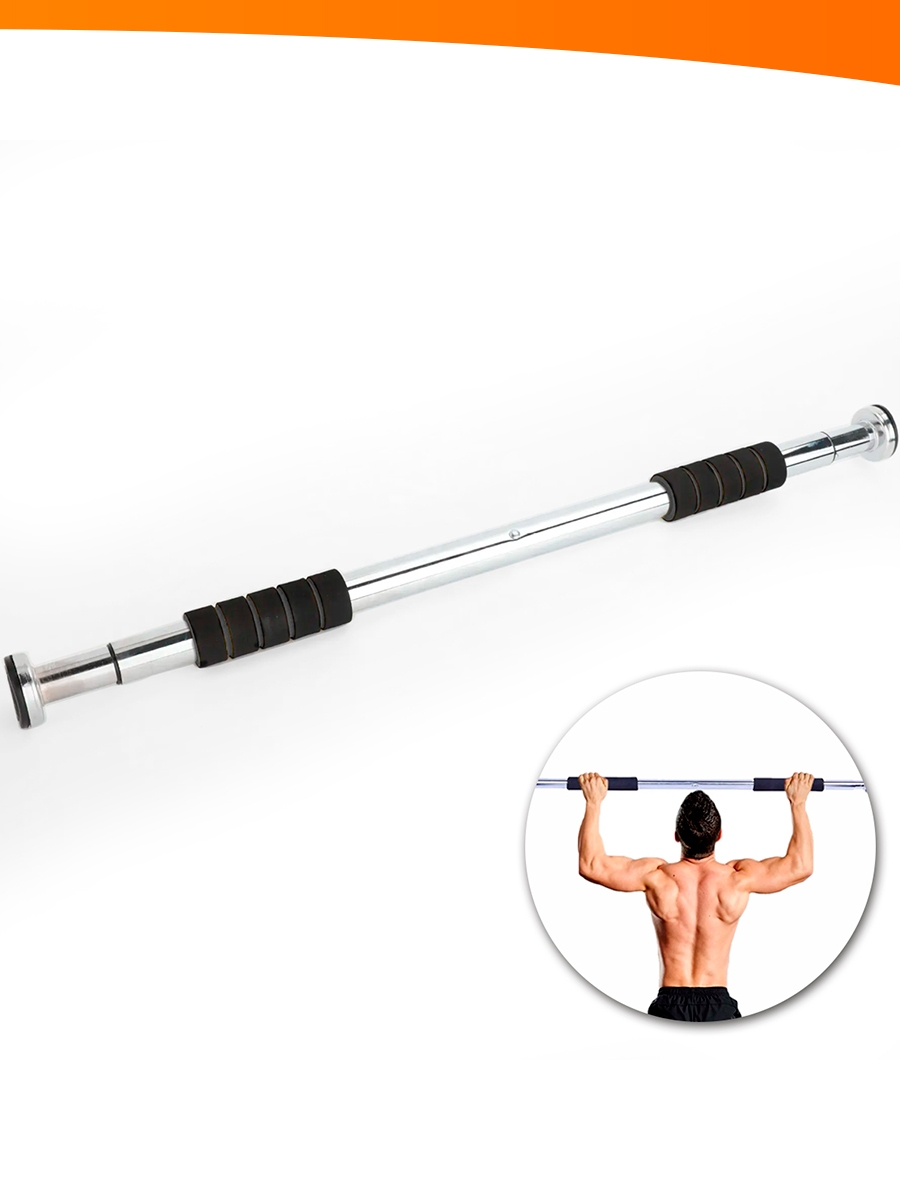 Barra de Porta Ajustável Fixa de 62 a 100 cm para Exercícios até 100Kg ...