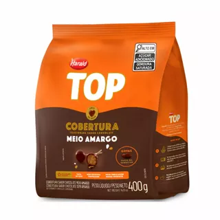 Cobertura Gotas Chocolte Top Meio Amargo 400g Harald