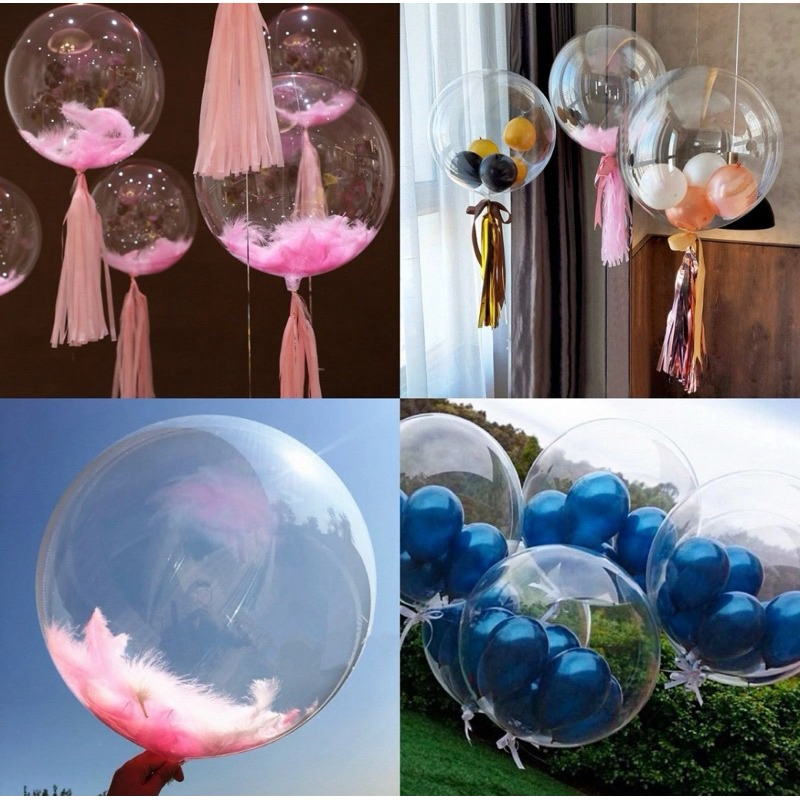 10 Unidades Balão Bubble Bobo 24/18 Polegadas 60cm/45Cm Transparente ...