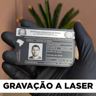 CNH Gravada a Laser no Aço Inox (TOTALMENTE VÁLIDA)