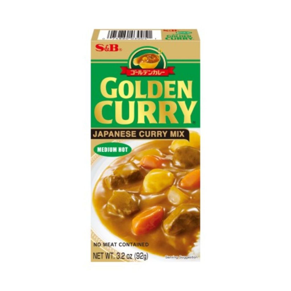 Karê Golden Curry S&B Tempero Japonês Médio/ Medium Hot 92g