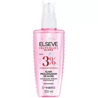 Sérum Elixir Prolongador de Gloss Glycolic Gloss Elseve L´Oreal Paris 100ml