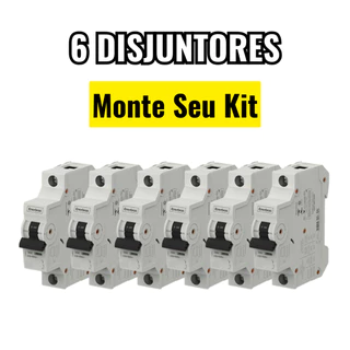 Kit Disjuntor Monopolar Enerbras 3ka Pack 6 Disjuntores Unipolar Monte Seu Kit LEIA A DESCRIÇÃO