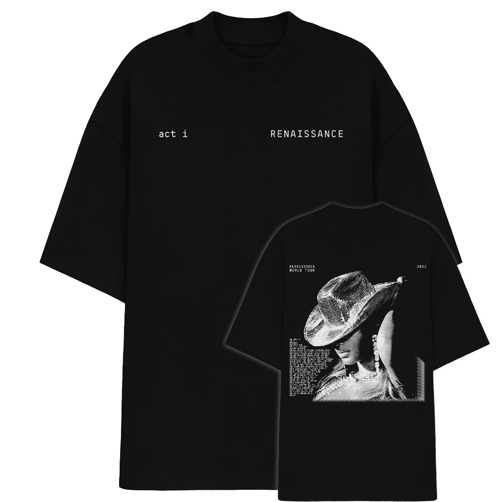 Camiseta Oversized Beyonce Renaissance Capa Album Tour Mundial Frente E ...