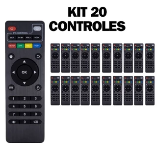 Kit 20 Controles Remotos Universal para Tv Box Mxq Pro 4k Mx9 Tx3 Tx9 Tx2 H96