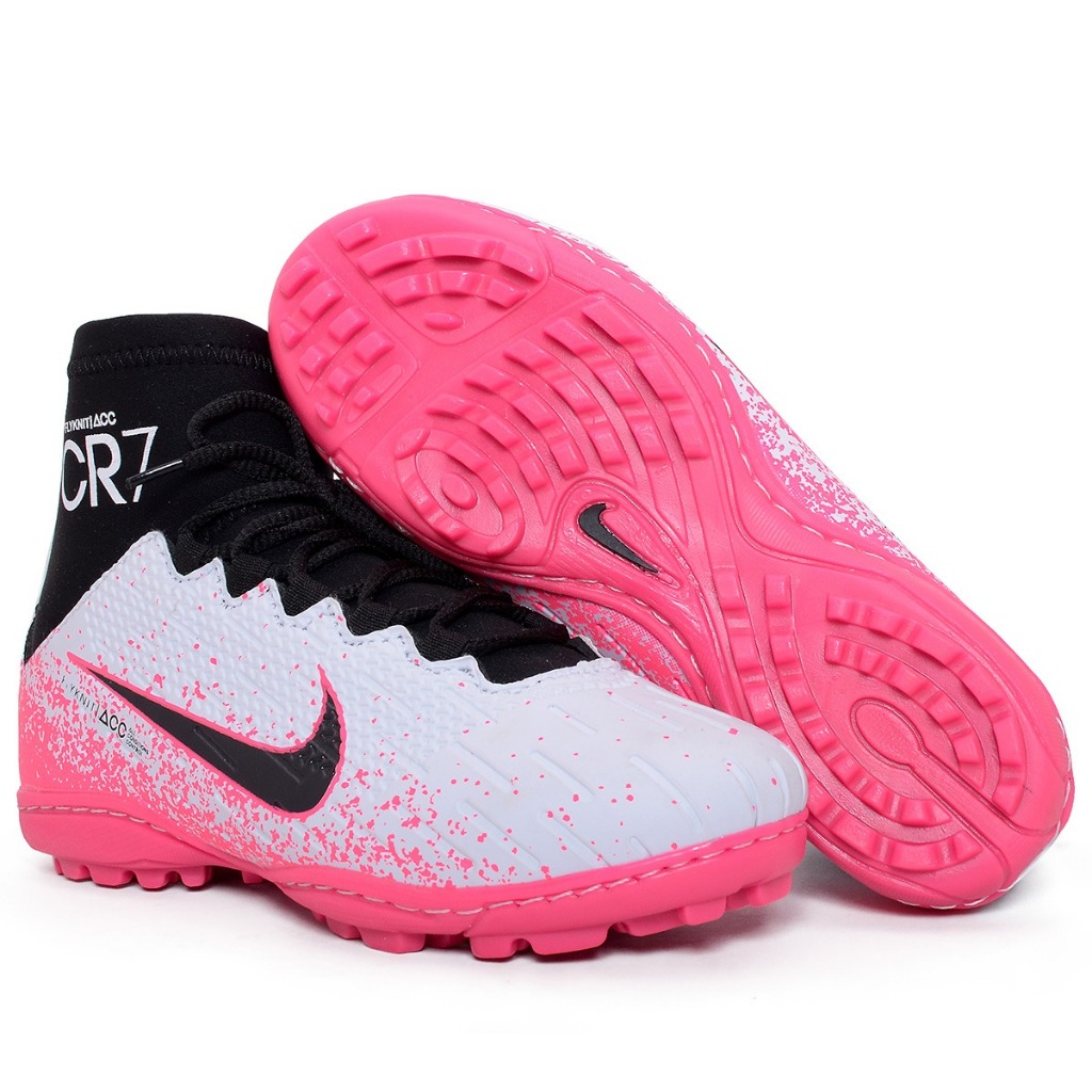 Chuteira society cano longo Cr7