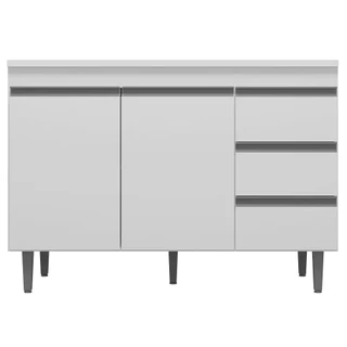 Balcão Gabinete Cozinha Andréia 100cm Sem Tampo 2 Portas