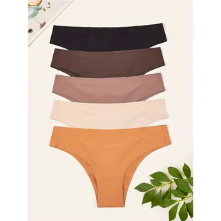 Kit 5 Calcinha Sem Costura Calcinhas Corte a Laser Feminina Com Forro Algodao