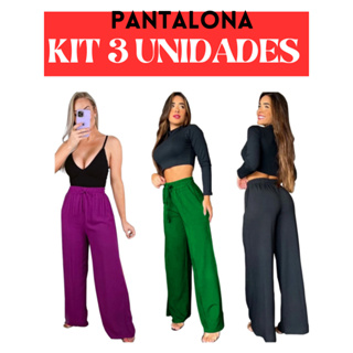 Calça Pantalona Alfaiataria Social Wid Leg Pantalona