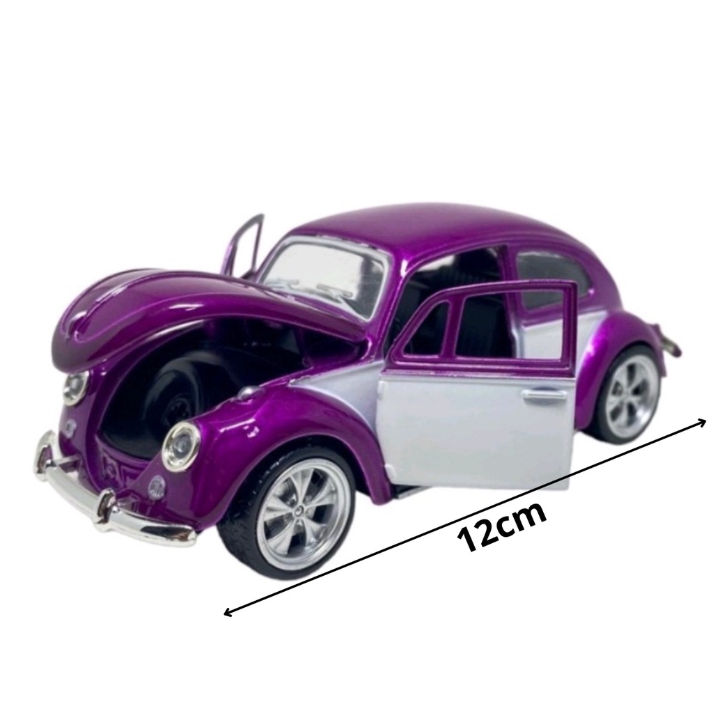 Miniatura Carrinho de Coleção de Ferro Fusca de Saia e Blusa Rodas