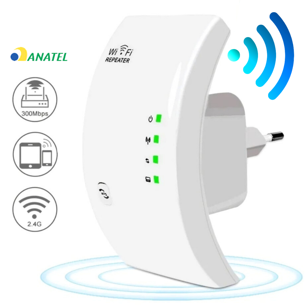 Repetidor Amplificador De Sinal Wifi 600/mbps Ultra Rápido Anatel