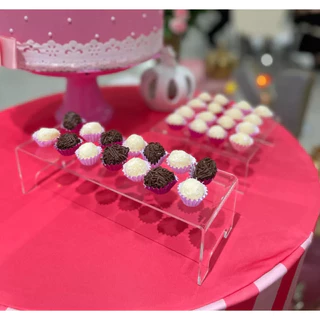 Bandeja Para Doces E Cupcakes Retangular Em Acrílico