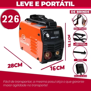 Inversora de Solda Digital Mini Mma US-220 Bivolt 110v/220v