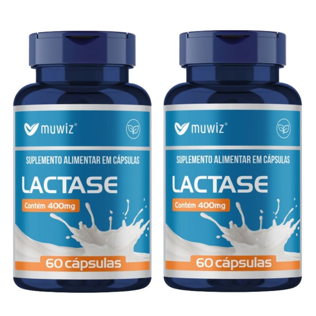 Kit 2X Unidades Enzima Lactase 500mg Muwiz Melhor Absorção e Mais ...