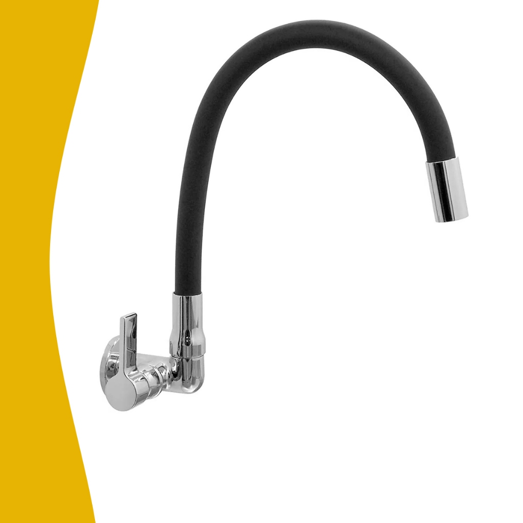 Torneira De Cozinha Maleável Bico Arejador Peças Em Inox Revestimento Em Silicone