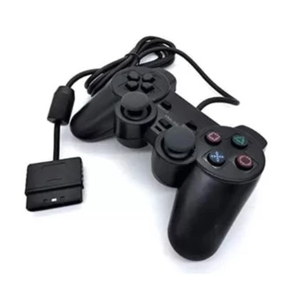 Controle Joystick Para Playstation 2 Analógico Ps2 Preto