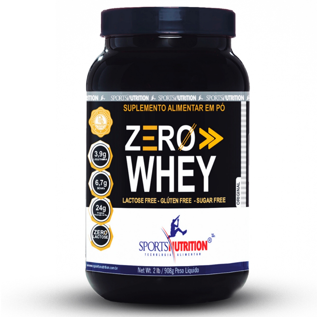 Whey Protein Zero Lactose, Glúten E Açúcar - Natural - 908g | Shopee Brasil