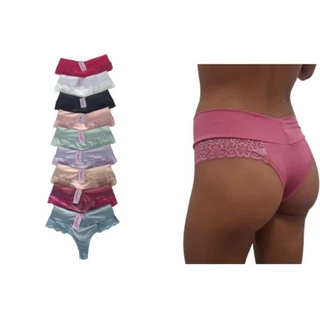 Kit 10 calcinhas com Cóz Paloma cintura alta Tangas Revenda