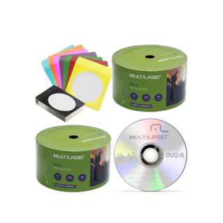 10 unidades de Mídia Virgem DVD-R Nos Envelopes Grava Jogo