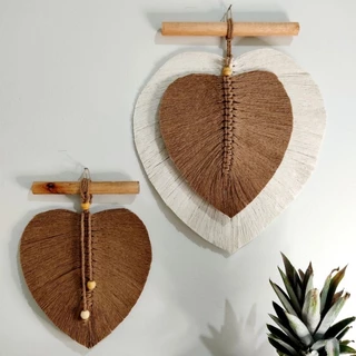 Painel de folhas|Decoração de parede em Macramê