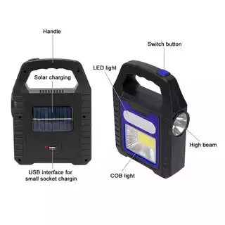 Lanterna Solar portátil COB LED Trabalho Lâmpada Impermeável Emergência Spotlight USB recarregável Handlamp Outdoor Caminhadas Camping MT198 (F2) MT196 (10) MT195 (F3)